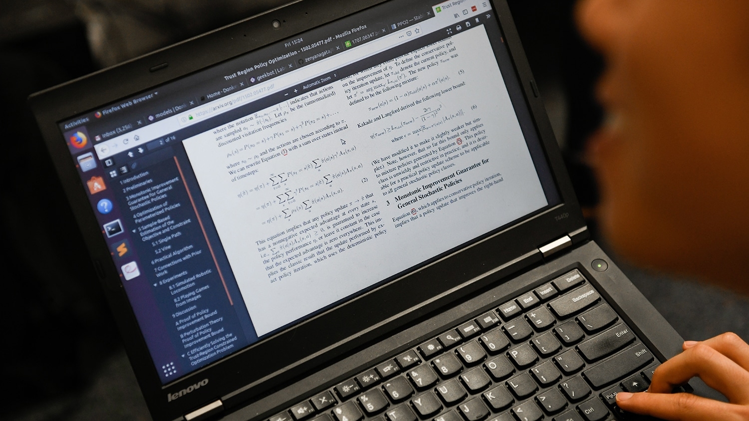 A laptop open to an online course.